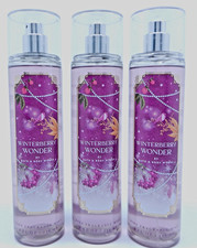 3 BATH BODY WORKS WINTERBERRY WONDER FINE FRAGRANCE MIST SPRAY 8 oz LARGE NEW
