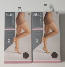 Silk Impressions Pantyhose 4 Pack XL Coffee Bean 30 Denier Medium Support Sheer