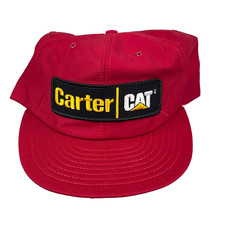 Vintage Caterpillar Trucker Hat Carter CAT Louisville MFG Made In USA 80s 90s