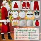 Santa Costume Suit for Men Adults with Fake Belly Pouch, 11PCS Claus Set Deluxe — photo 4