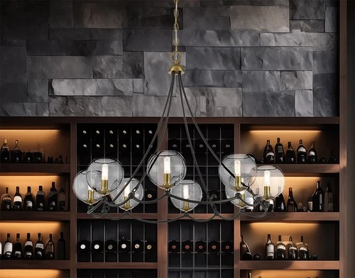 Minka Lavery 5067 Kearney Park 8 Light 35"W Vantage Chandelier - Coal / Soft - Picture 6 of 12