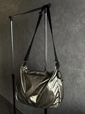 Jack Gomme Paris Metallic Gold Crossbody Bag Unisex Size Large Made in France