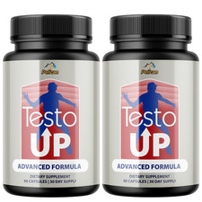 Testo Up- Bodybuilding  Men's Health Support- 2 Bottles- 180 Capsules