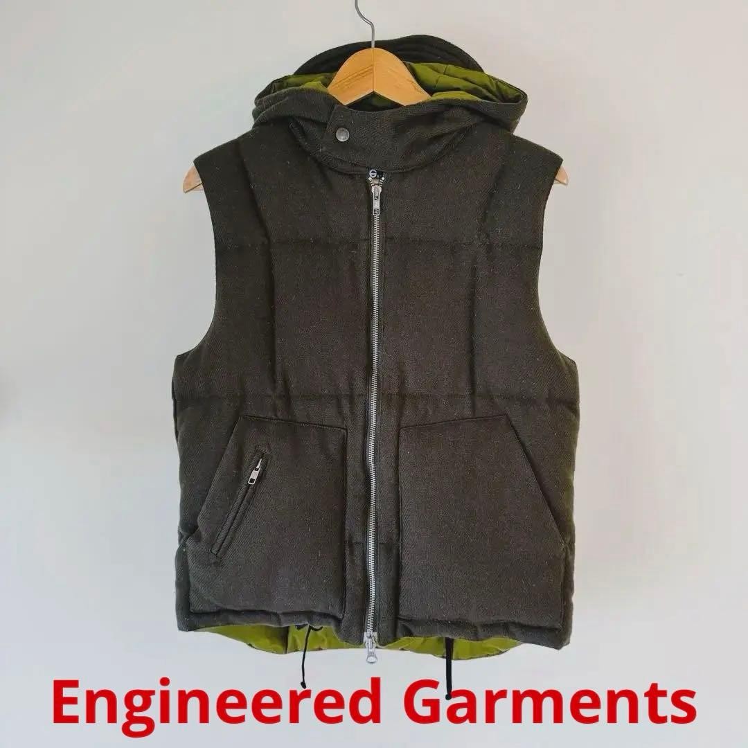 Engineered Garments Down Vest Small Dark Brown Vi… - image 4
