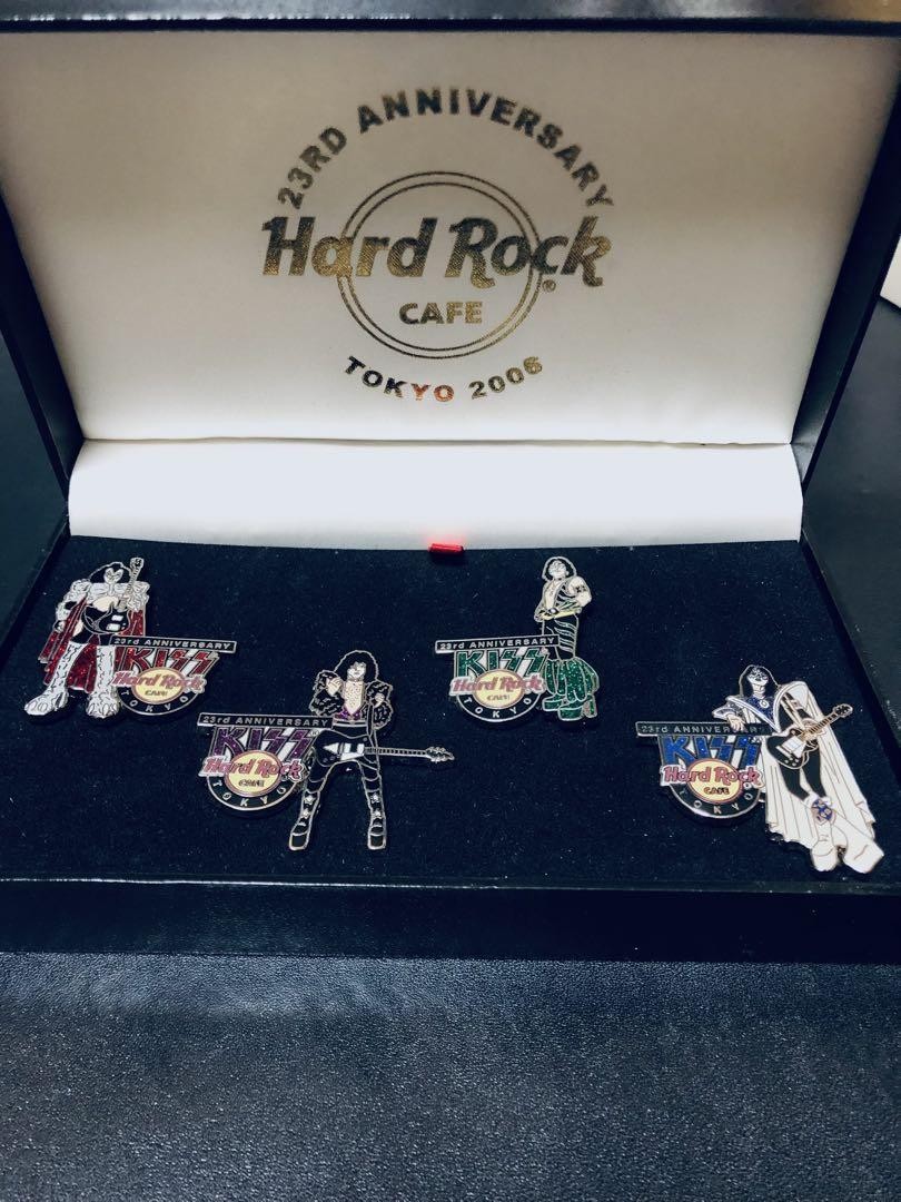 Hard Rock Cafe Pin Tokyo 23rd Anniversary kiss set of 4 Hard
