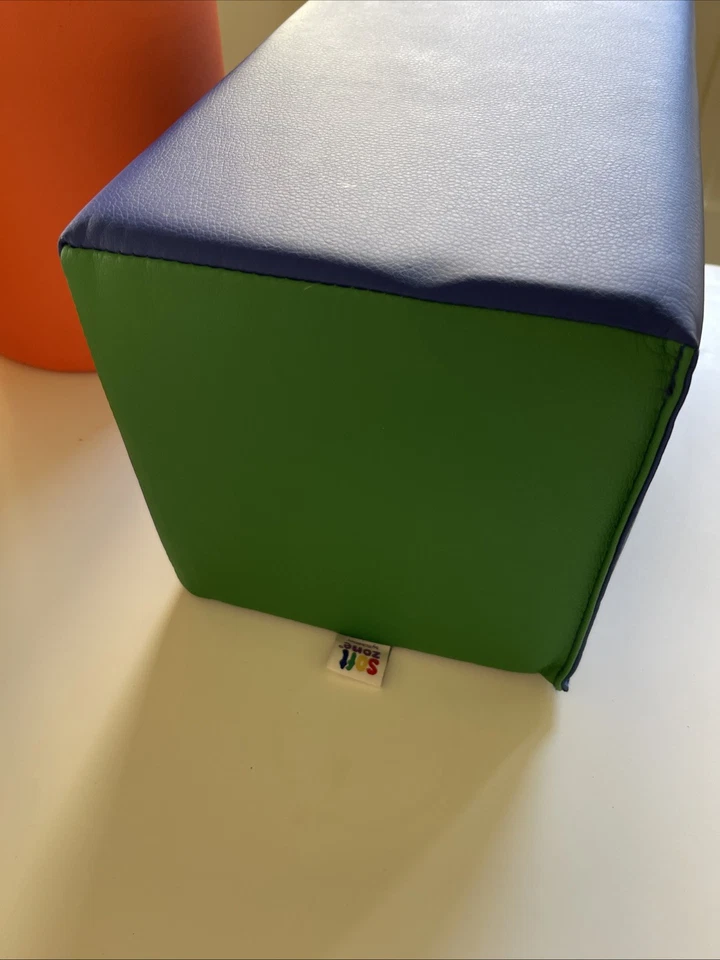 ECR4Kids SoftZone Patchwork Toddler Building Blocks, 3 Foam Cubes - Image 2 of 4