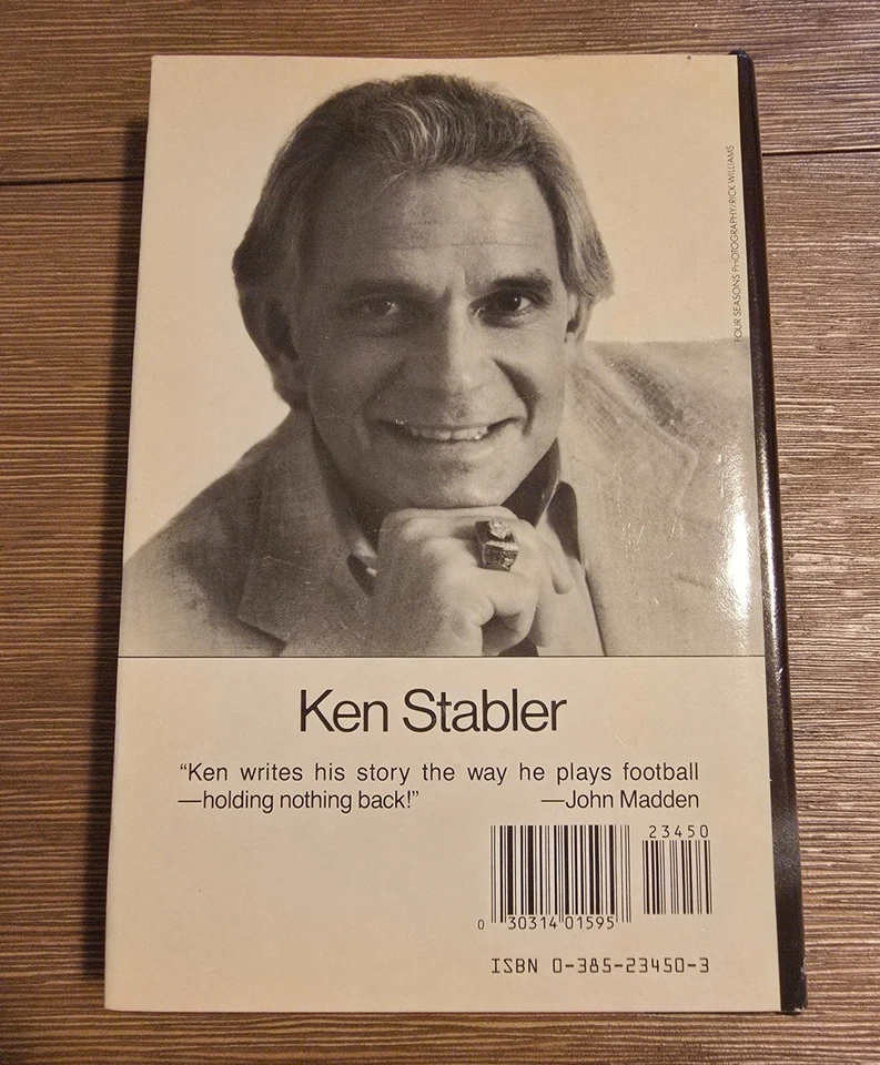 Snake Ken Stabler 1986 Hardcover First Edition NFL Oakland Raiders Vintage Book Foto 2 de 4