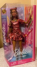 BARBIE DELUXE STYLE RARE FIND DOLL – METALLIC PINK/MAROON BUBBLE DRESS – NRFB