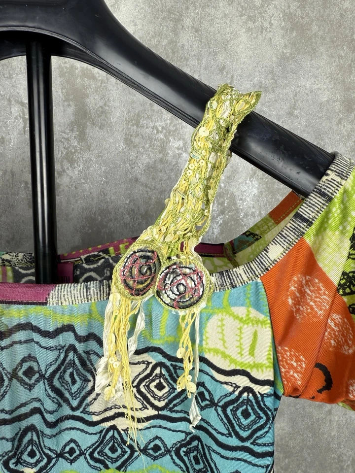 Save The Queen Top Multicolor Short Sleeve Womens Size M - Image 2 of 4