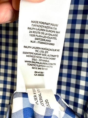 Polo Ralph Lauren Performance Shirt Mens Medium Blue White Gingham Long Sleeve image 6
