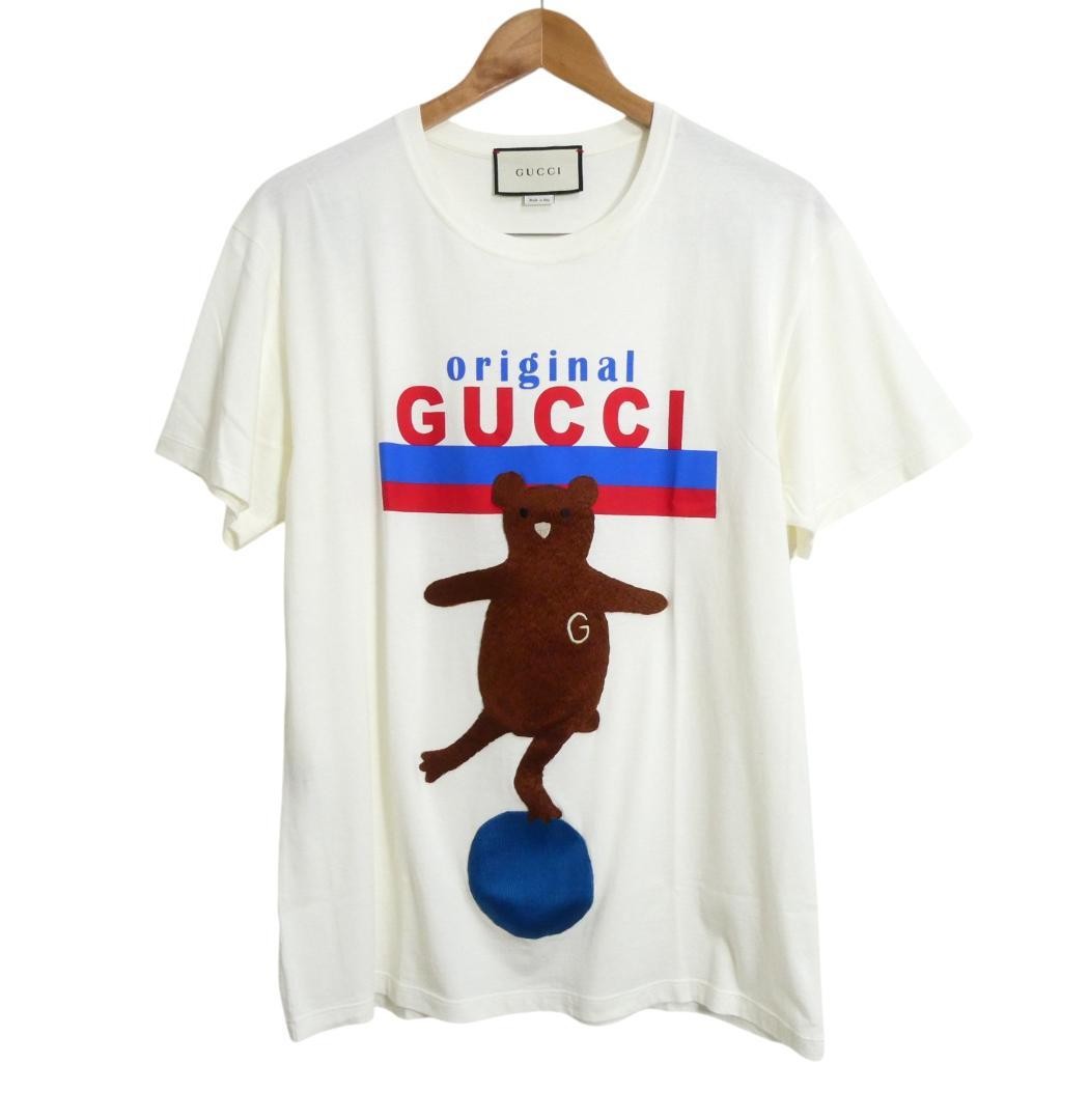 Gucci Bear Ride Graphic Patch Short Sleeve Cotton T-Shirt Beartee