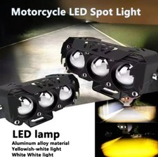 Motorcycle LED Spot Light Dual Color Hi/Low Beam Fog Lamps for Car Truck SUV UTV