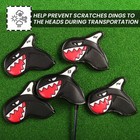 Wear Resistant Cute  Design 9 Pcs PU Golf Club Head Covers Black — photo 5