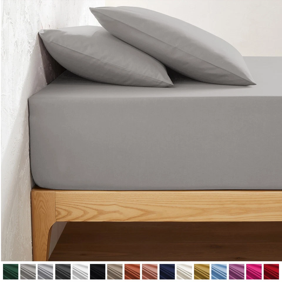 SUPREME BEDDING Extra Deep 25 cm Full Fitted Sheet Single Double King Super King Size Bed Sheets