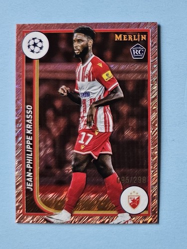 2023-24 SSP /299 RC Refractor Topps Merlin UEFA Jean-Philippe Krasso Rookie Gold - Picture 1 of 4