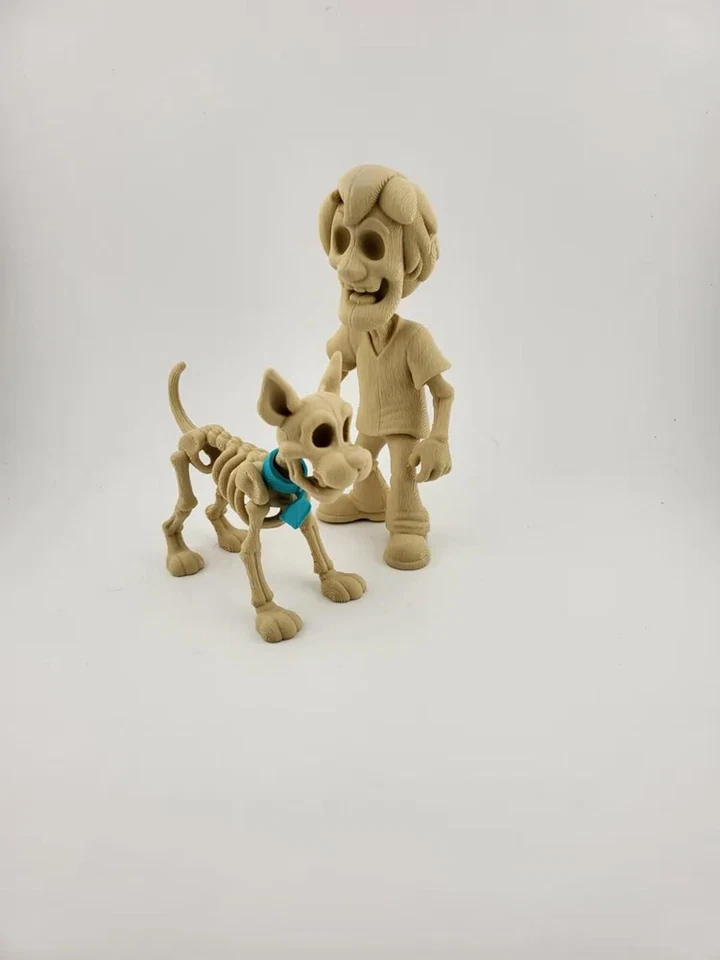 Shaggy and Scooby-Doo Skeleton Duo - Halloween Mystery Figures - Image 2 of 4