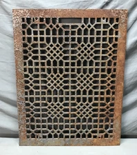 Antique 18x24 Arts & Crafts Cold Air Return Grate Cast Iron VTG Old 1496-25B