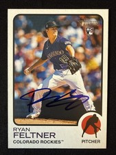 2022 Topps Heritage High Number Ryan Feltner Signed Rookie Card 707 Rockies Auto. rookie card picture