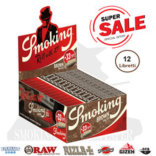 Cartine Smoking Brown Lunghe Marrone King Size E Filtri in Carta 12 Libretti