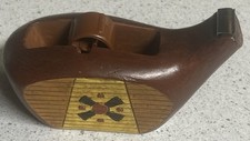 TAPE DISPENSER REAL GOLD GOLF CLUB WOOD GOLF LOVER COLLECTABLE
