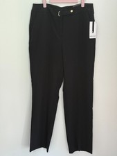Women's Nine West NWT Size 8 Black Wide-Leg Dress Pants Slash Pockets