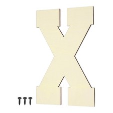 8 Inch Wooden Letters and Numbers for DIY Crafts Wall Decor, x Shape