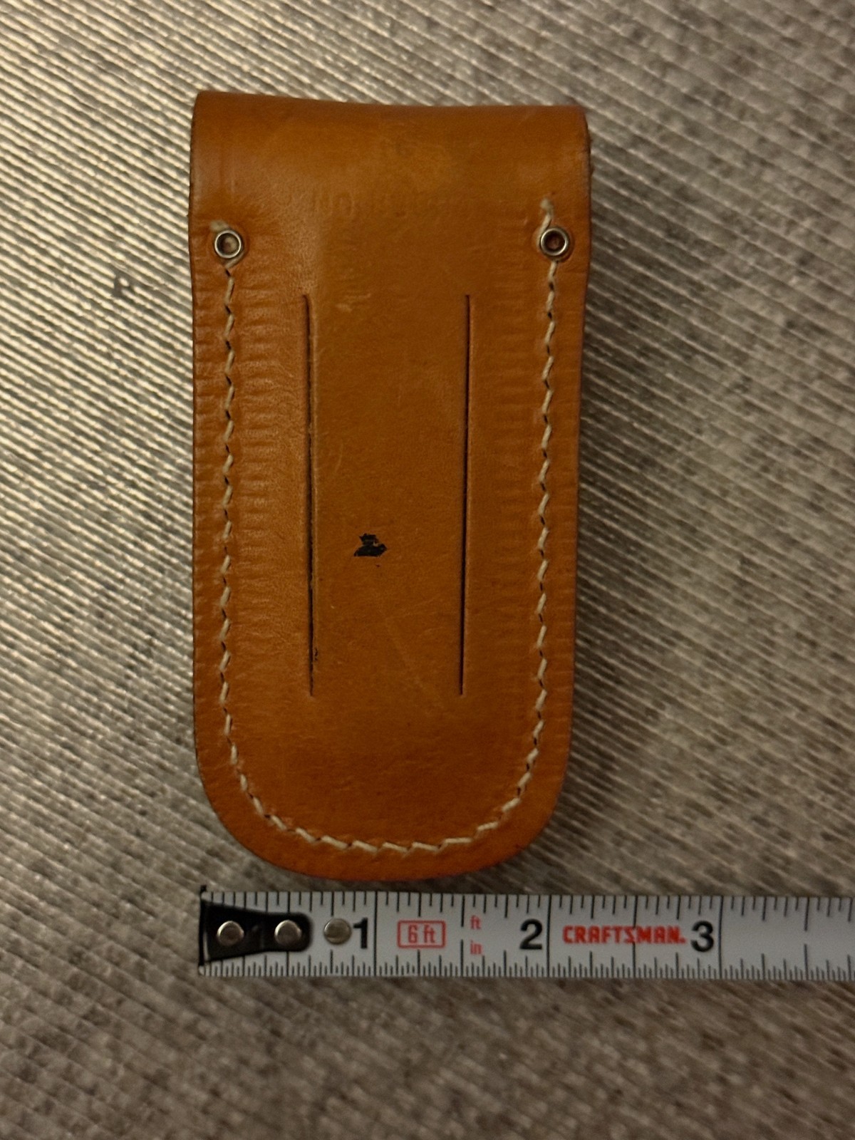Light Brown Leather Folding Knife Case
