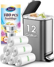 1.2 Gallon 180 counts Small Strong Trash Bags 5 180 Count Pack of 1 , clear