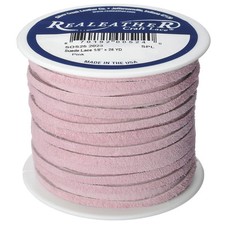 Realeather Crafts Suede Lace .125"X25yd Spool-Pink