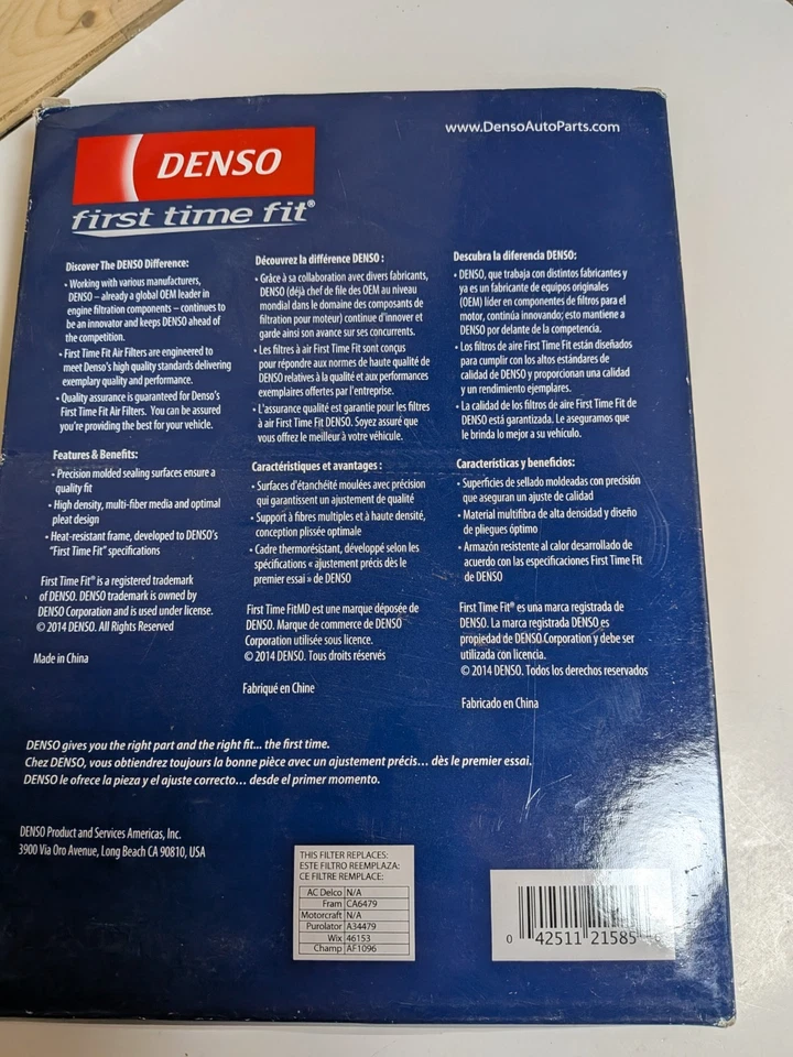 Filtros DENSO 1433365 - Filtro de aire Foto 2 de 2