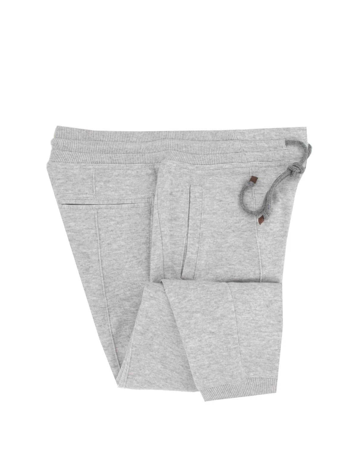 Brunello Cucinelli — Brunello Cucinelli Light Gray Solid Sweatpants - XL - (BC829231)