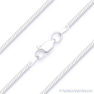 1,4 mm 4-seitige Box-Schlangenglied Italienische Kette Halskette in 925 Italy Sterling Silber
