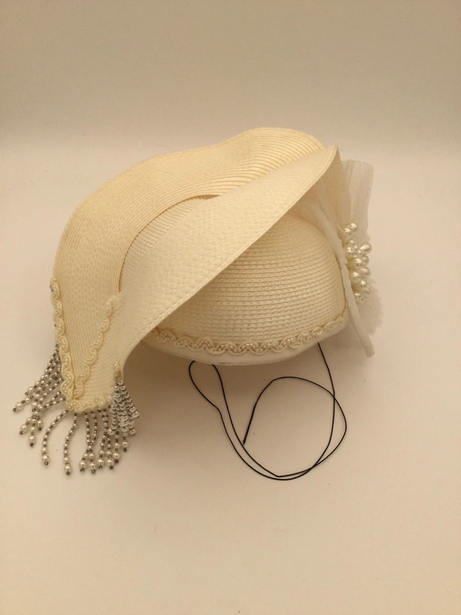 Juan ELL Vintage Pom Pom Church Hat Vintage John Wanamaker Velvet Tilt Hat, 1940s-50s Hat  main image 3