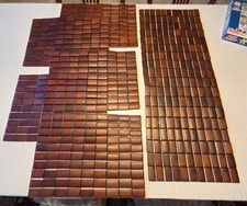 Set of 5 Dark Wood Flexible Placemats  Table Runner