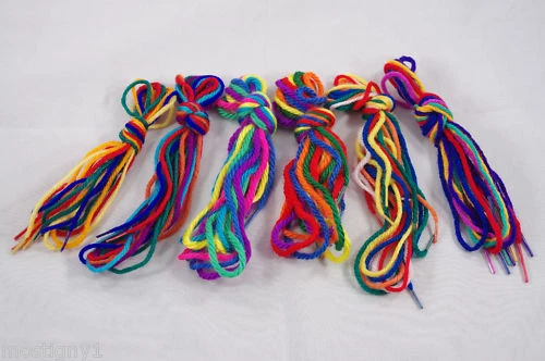 Sampler Pkgs of Tipped Lacing Yarn or Cord Laces
