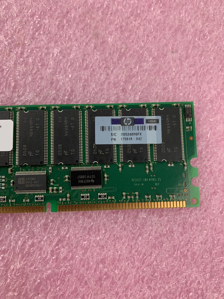 Micron MT18VDDT6472G-202G1 PC1600R-20221-B2 512MB DDR Server Memory RAM - Image 4 of 4