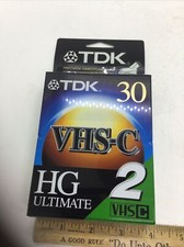 TDK 30 VHS-C Camcorder Videotape HG Ultimate 2 Pack NEW Cassette Tape SEALED