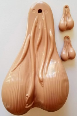 Flesh Combo of one 8'' Truck Nuts and two 2'' Truck Nutz