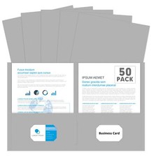 Two Pocket Folders, PANDRI 50 Pack 2 Pocket Folders, Letter Size Paper File F...