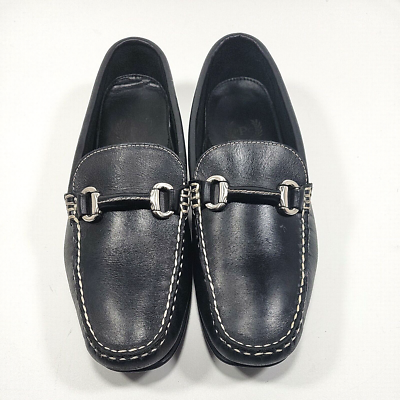 NEW!! Men’s T.B.Phelps Black Leather Horse Bit Driving Loafer Size 9W HorsebitBlackSmoothSingle1__83  main image 4