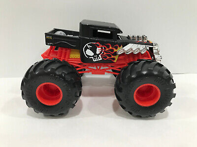 Hot Wheels 1:24 Scale Monster Truck Black Hotrod w/ Skull and Flames Jam