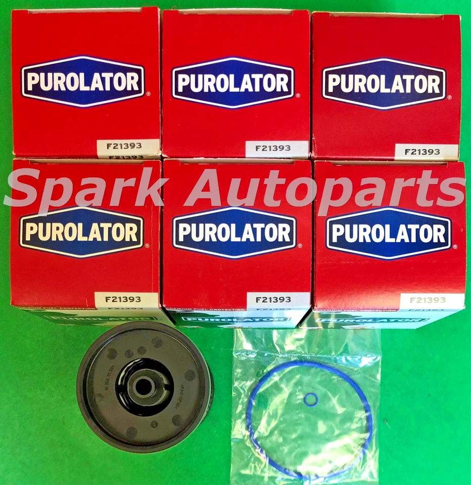 Estuche de 6 filtros de combustible PUROLATOR F21393 para CHEVROLET, GMC 23304096, 23304095 Foto 3 de 4
