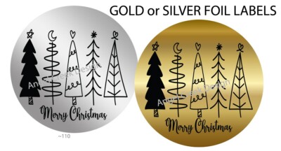 Whaline 500Pcs Christmas Gold Foil Seal Stickers – Merry Christmas Labels For Cards & Gifts