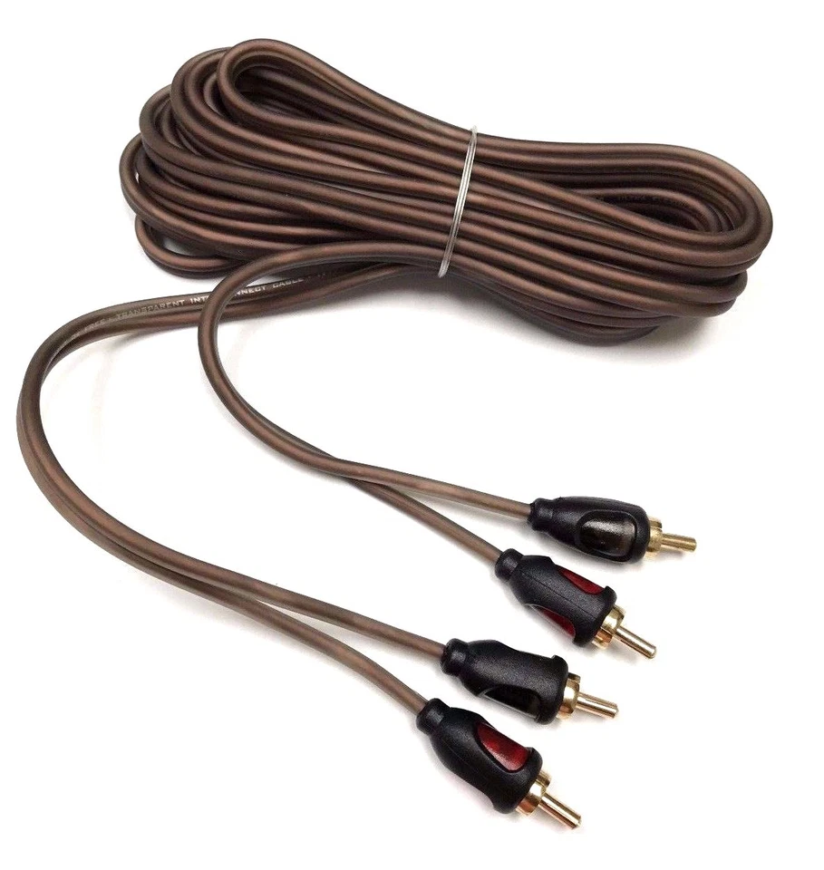 15FT CAR STEREO AUDIO RCA INTERCONNECT COPPER ULTRA FLEXIBLE CABLE HOME MARINE - Image 2 of 2