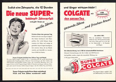 3w3439/ Alte Reklame von 1958 - COLGATE - Super Zahnpasta