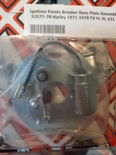 Ignition Points Breaker Base Plate Assembly 32577-70 Harley 1971-1978 FX FL XL