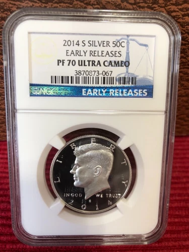 2014 S "Early Release" Kennedy silver half dollar proof PF 70 in "Ultra Cameo"