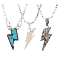 Jewelry DC Shazam! Lightning Bolt Thunderbolt Thunderstroke Pendant Necklace