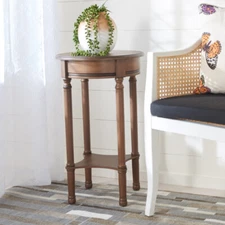 SAFAVIEH Tinsley Round Accent Table | Brown |