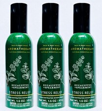 3 Bath  Body Works EUCALYPTUS SPEARMINT Room Spray Perfume Mini 1.5 oz